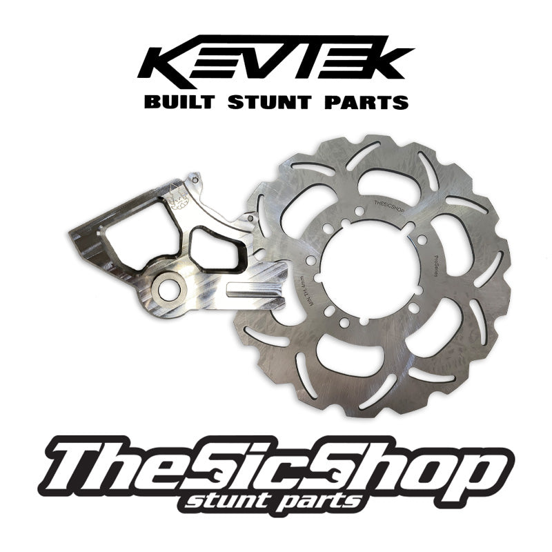 Kevtek 03-04 ZX6 Conversion Caliper Bracket - 05+wheel on 03-04 Swingarm