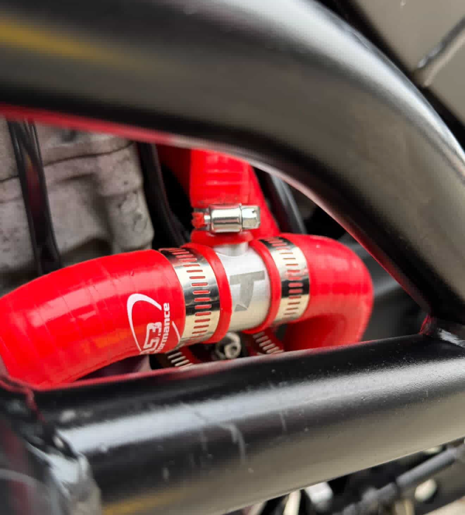 Kawasaki Radiator Hose Tee Upgrade - Trimmer T