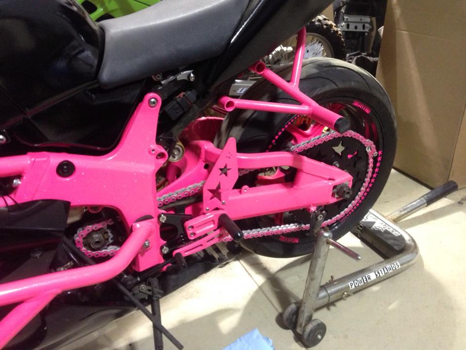 05-06 ZX6R Subcage (Rear Stunt Pegs)