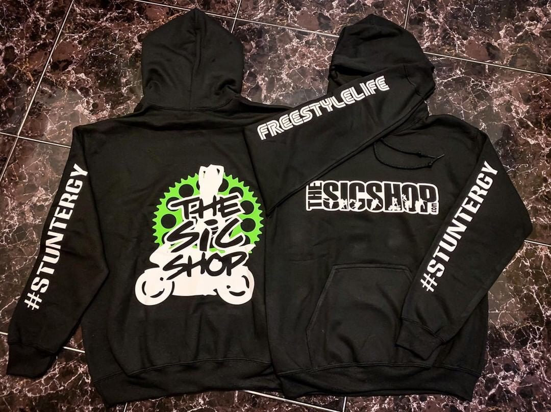 The Sic Shop Tricks Logo w/Sprocket Girl Custom Hoodie