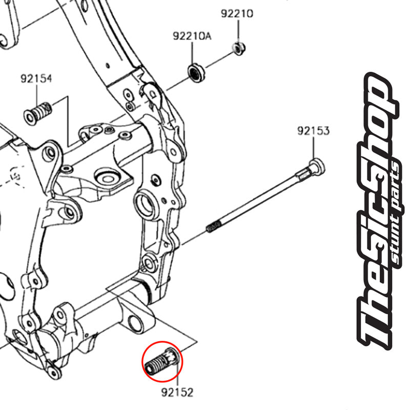 Kawasaki Lower Engine Frame Spacer (1 needed)