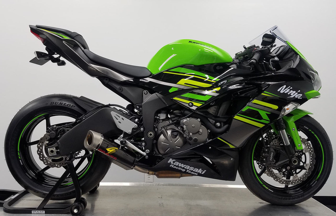 Graves 09-25 ZX-6R Cat-Eliminator Carbon Slip-on Exhaust