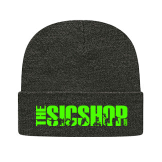 The Sic Shop Tricks Logo Beanie - Gray/Lime