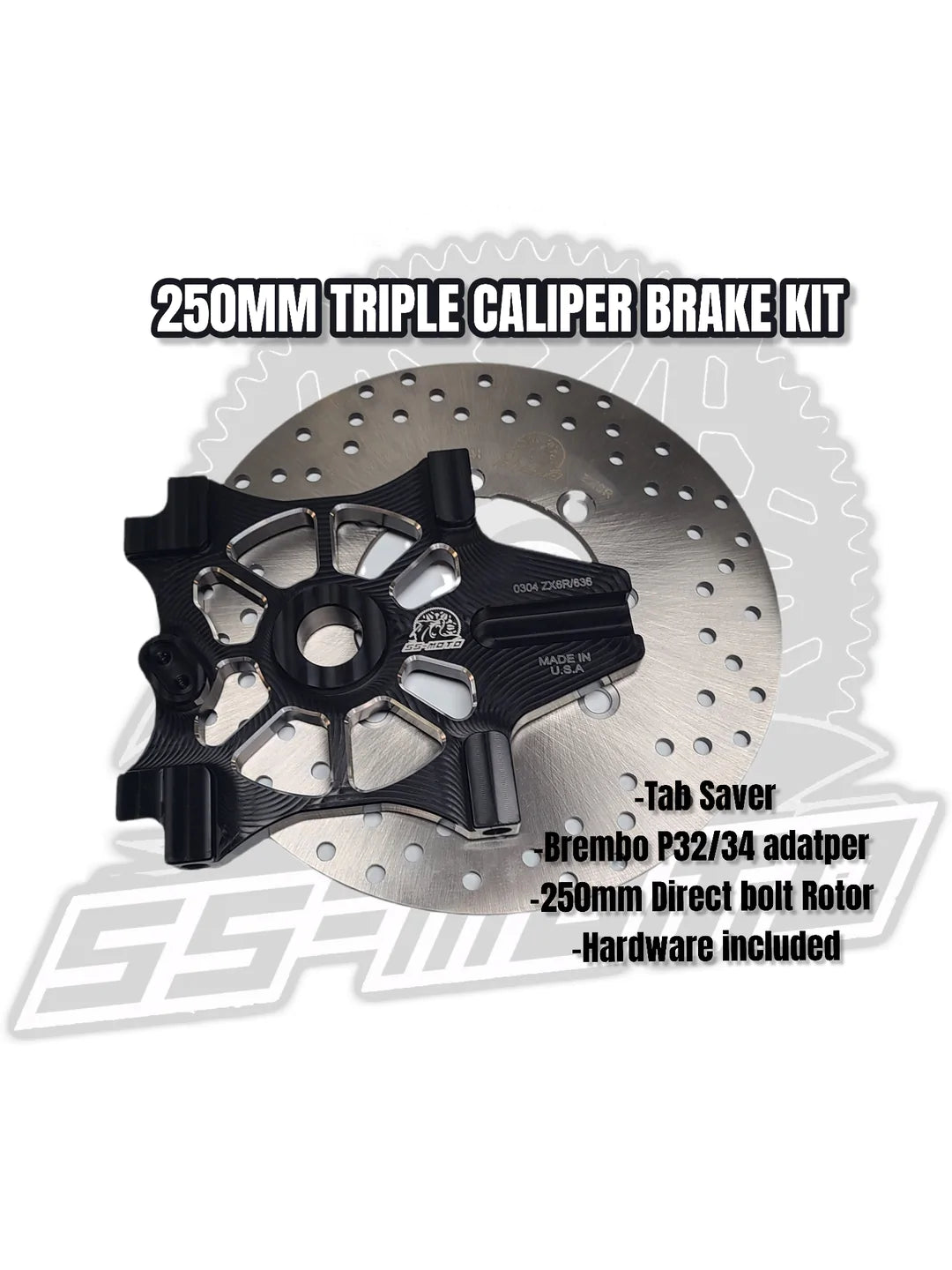 SS-Moto 250mm F4i Triple Caliper Bracket