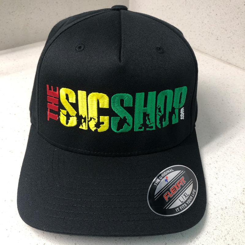 The Sic Shop Tricks Logo - FlexFit - Black - L/XL