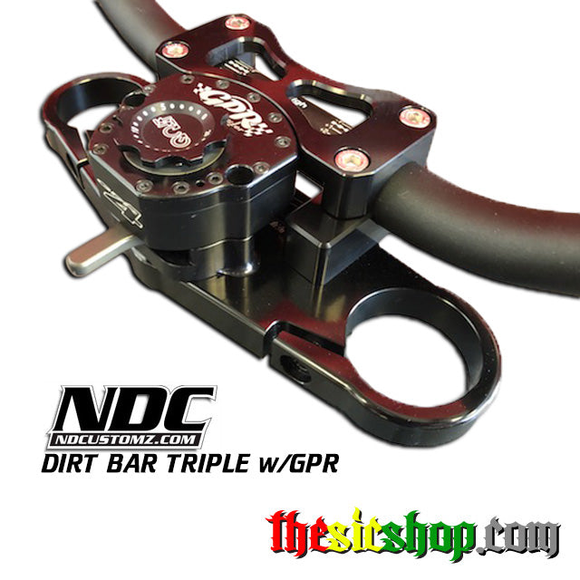 CNC Top Triple Clamp Handlebar Adapter For 2017-2023 Kawasaki Ninja 650 – Black
