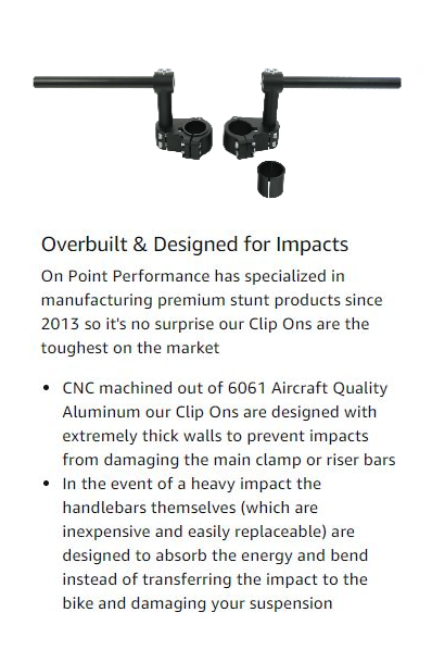 OnPoint Riser Clip-on Set with 7/8" Bar
