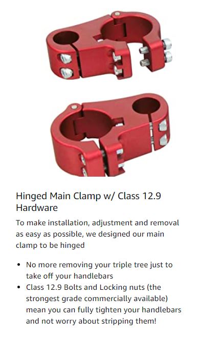 OnPoint Riser Clip-on Set with 7/8" Bar