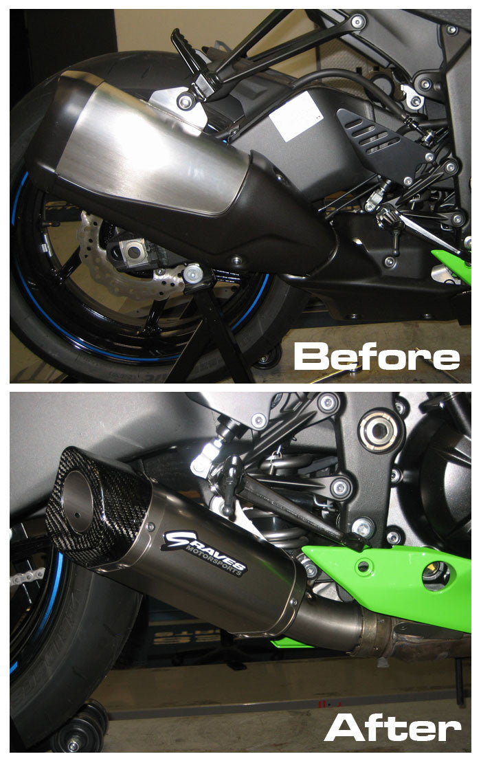 Graves 09-25 ZX-6R Cat-Eliminator Carbon Slip-on Exhaust