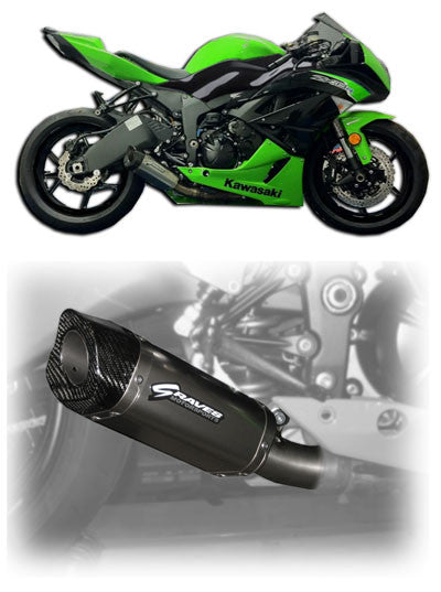 Graves 09-25 ZX-6R Cat-Eliminator Carbon Slip-on Exhaust