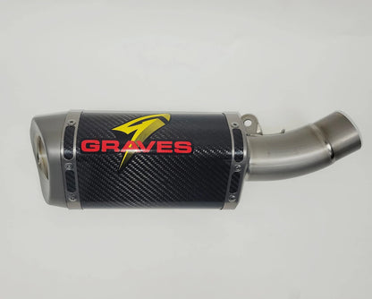 Graves 09-27 ZX-6R Cat-Eliminator Carbon Slip-on Exhaust