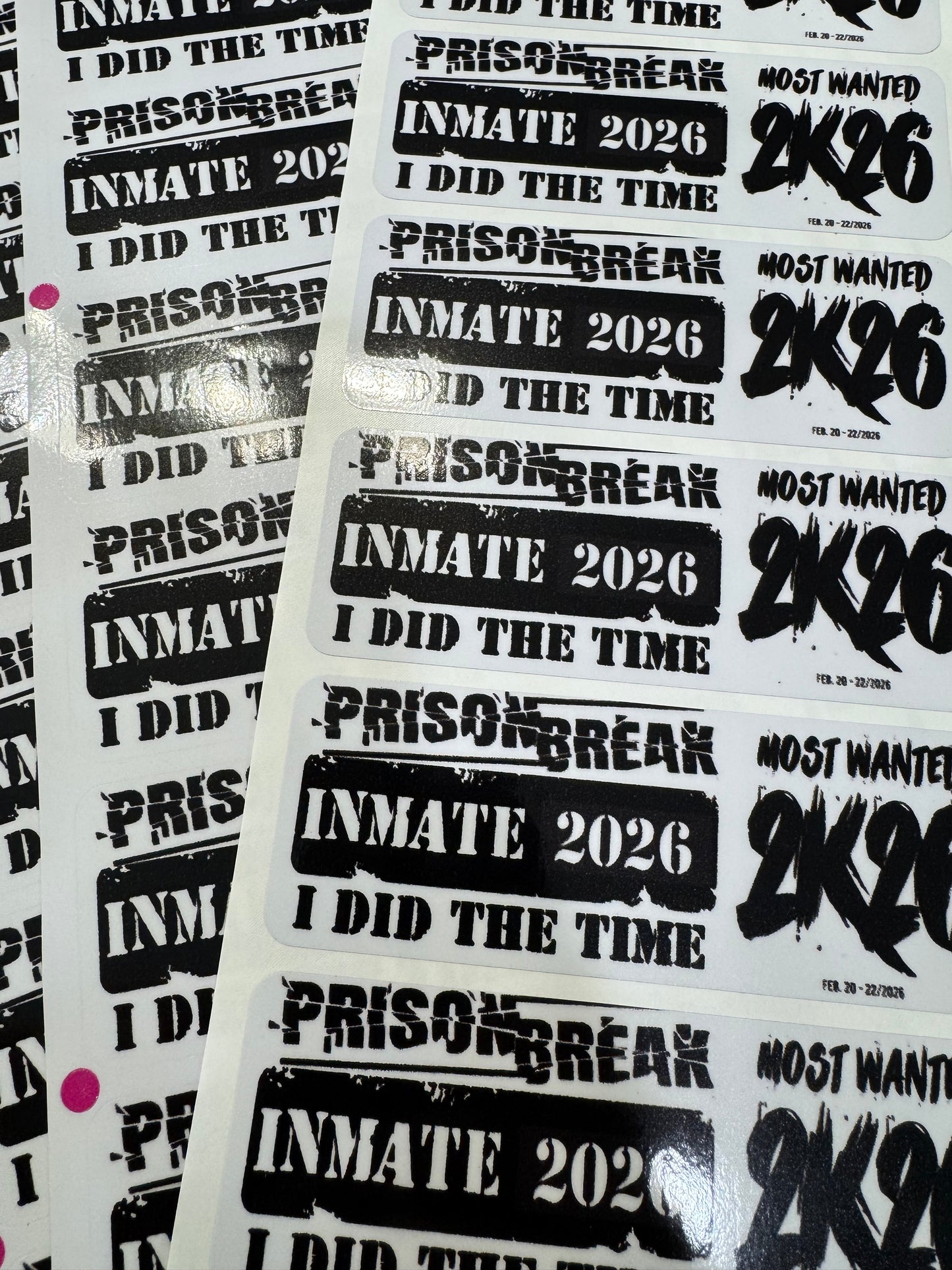 Prison Break 2026 Stickers
