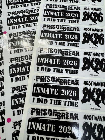 Prison Break 2026 Stickers