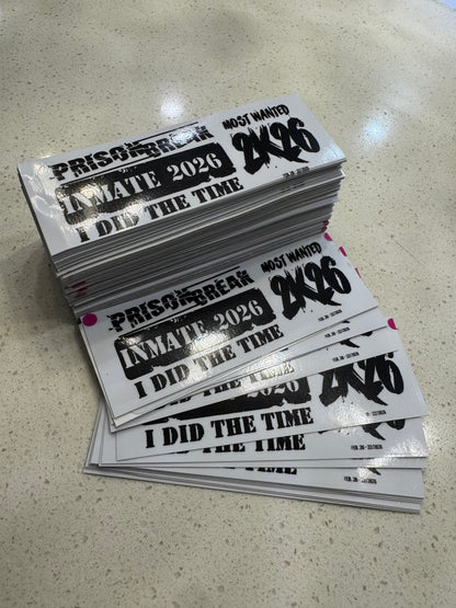 Prison Break 2026 Stickers