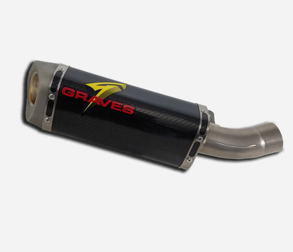 Graves 09-27 ZX-6R Cat-Eliminator Carbon Slip-on Exhaust
