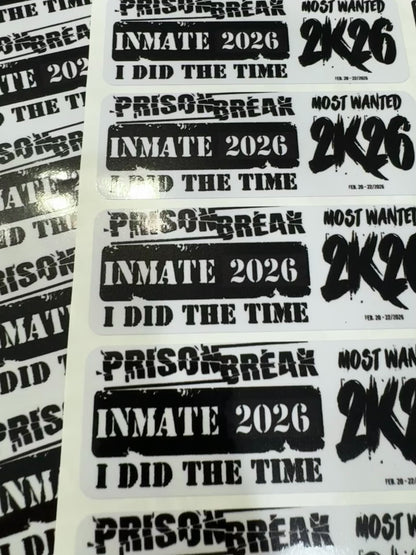 Prison Break 2026 Stickers