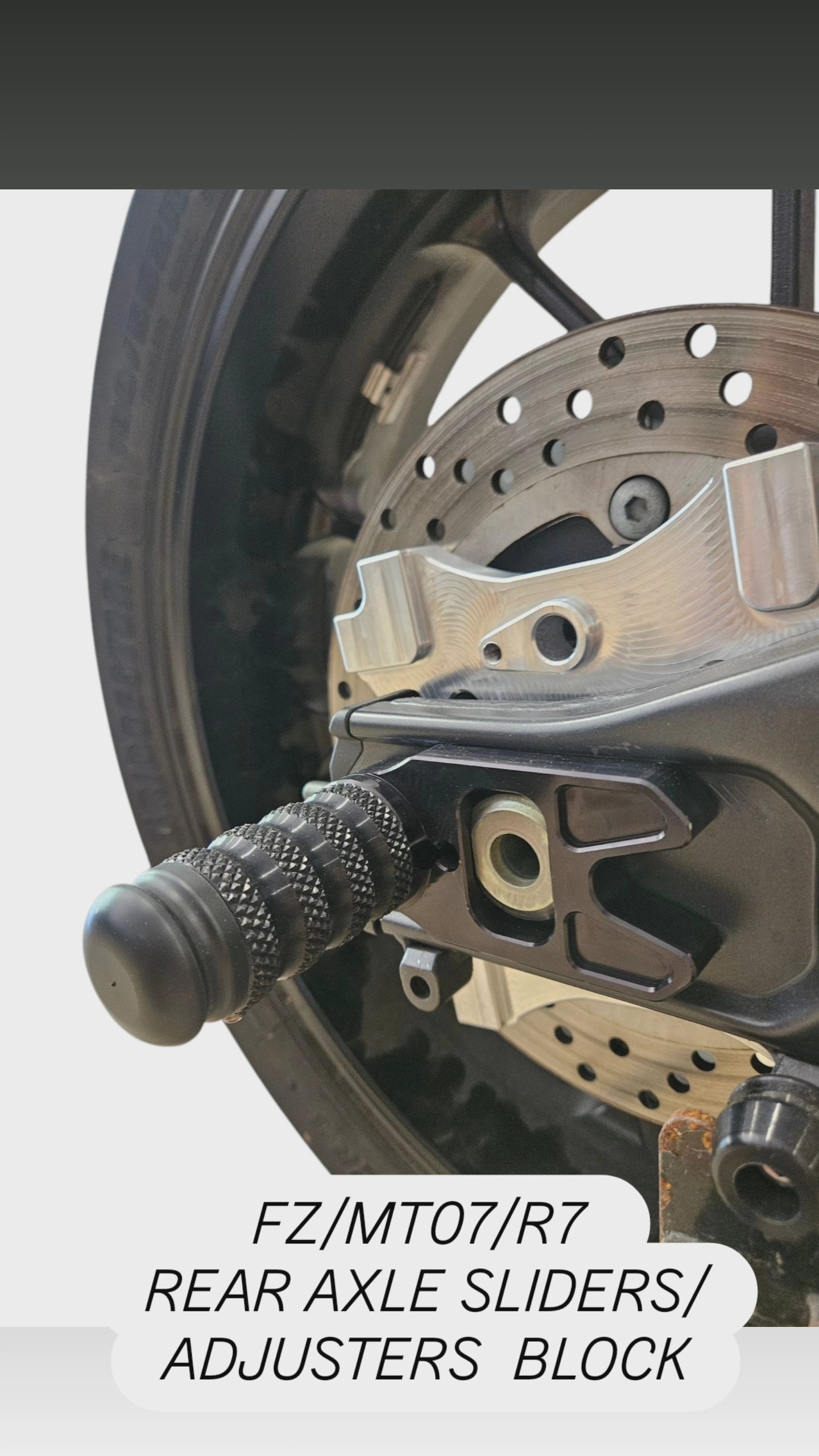 Yamaha MT-07 2014-2020 Front Axle Crash Mushrooms / Spindle Sliders – Acetal, JaybeeBikerBits