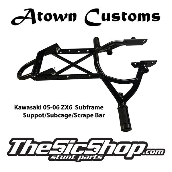 05-06 ZX6 SUBCAGE/SCRAPE BAR/ SUBFRAME BACE COMBO