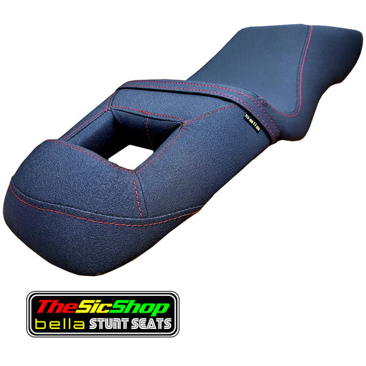 Custom Front Seat Cover For Honda CBR600 F4i (2001-2003) - Black/Red/White Vinyl, Easy Fit, 6-Month Warranty