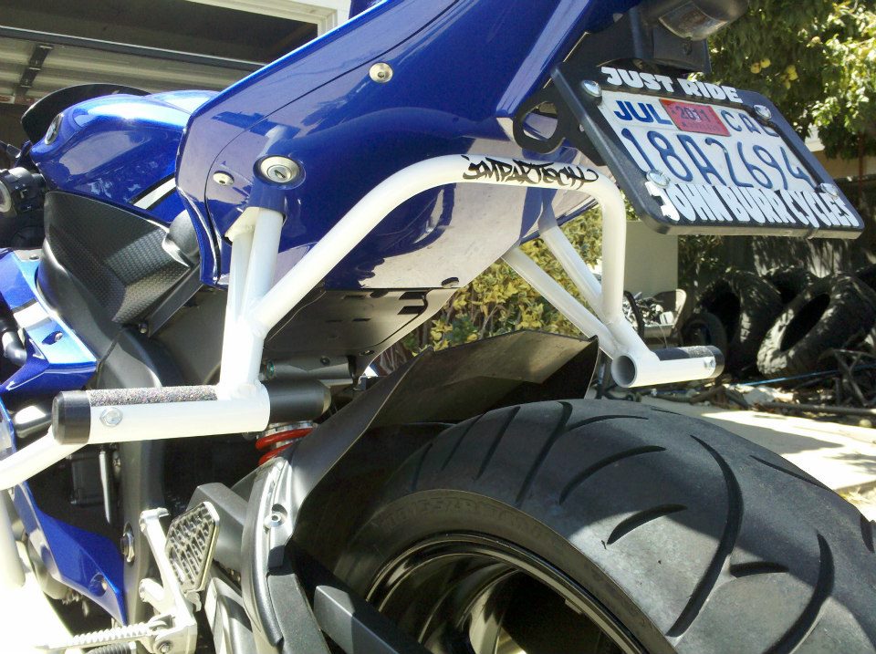 10-16 R6 Subcage (Rear Stunt Pegs)