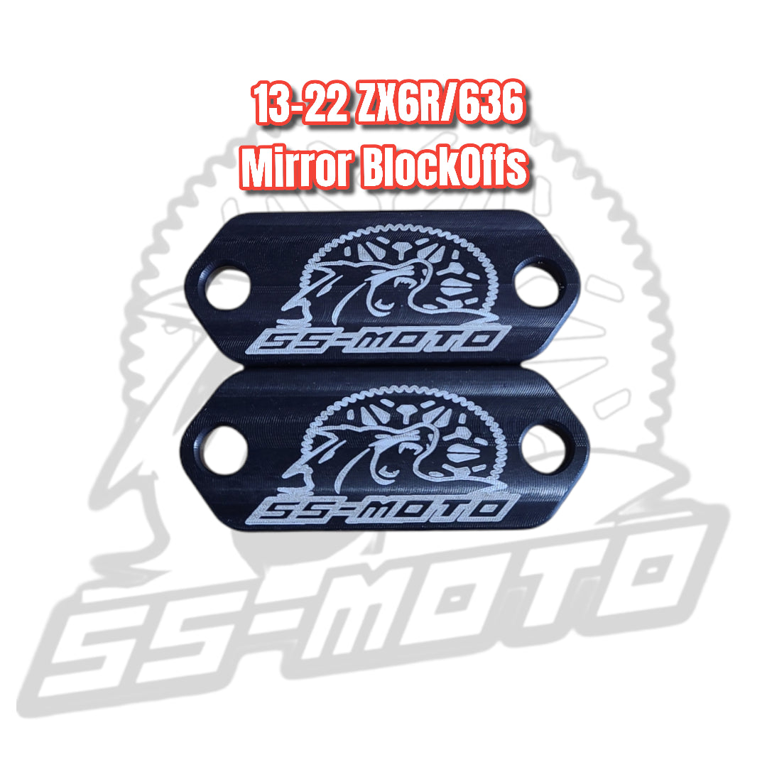 SS-Moto ZX6 Mirror Block Off Plates 2009+