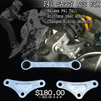 F4i Rear Suspension Stiffening Kit (Saggy Ass Fix)