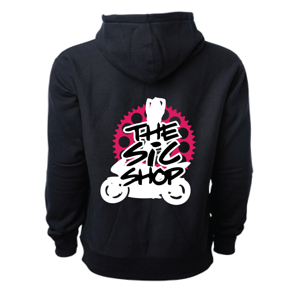 The Sic Shop Tricks Logo w Sprocket Girl Custom Hoodie